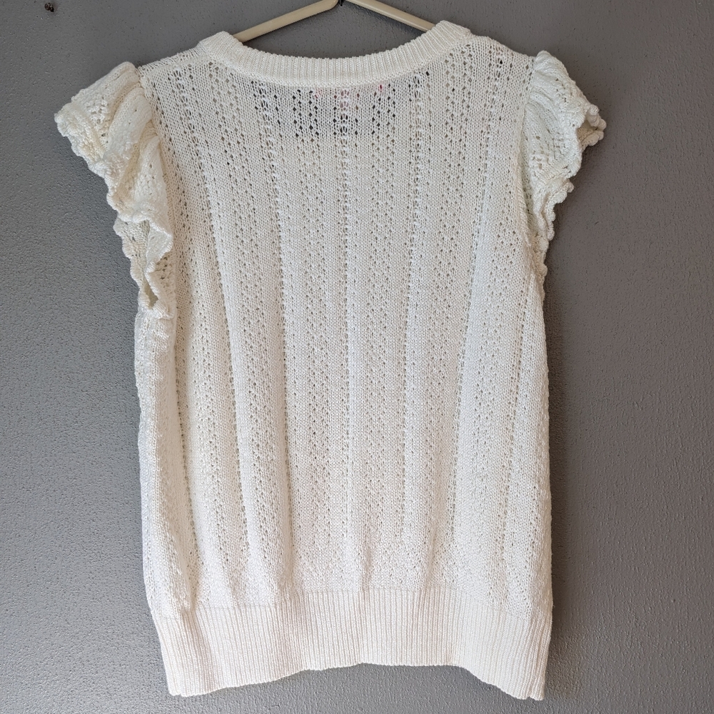 Lilly Pulitzer Joliette Knit Top L Resort White - Picture 6 of 6